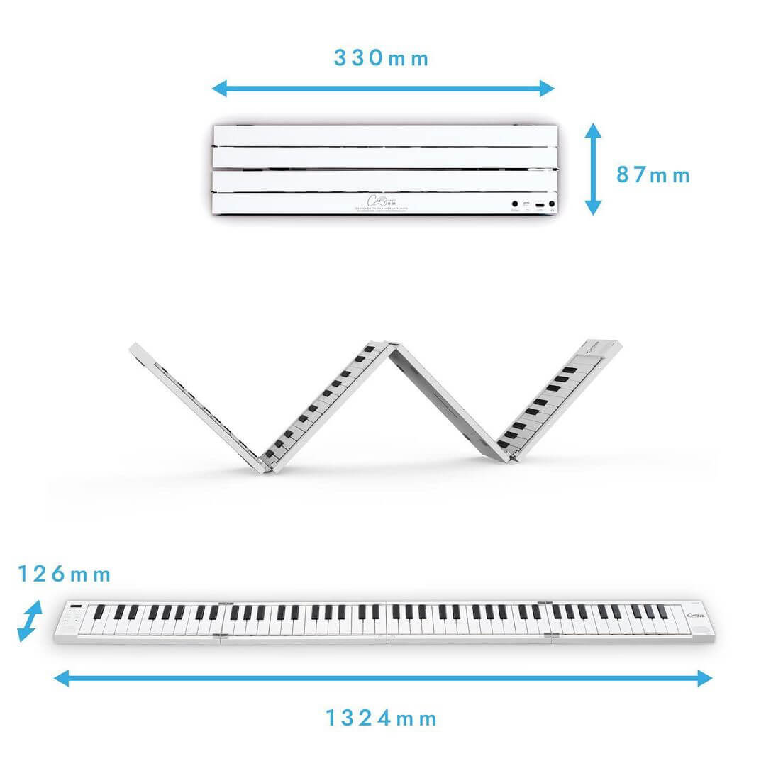 Carry-on Folding Piano 88 White