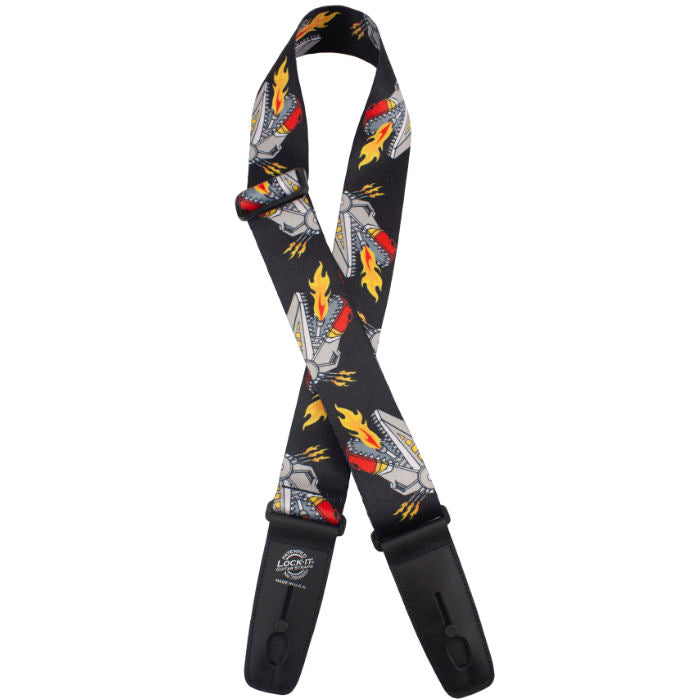 Lock-It Plush Poly T-Rex Guitar Strap