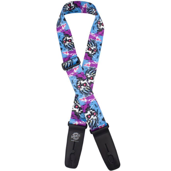 Lock-It 2in Plush Poly Blue Violet Guitar Strap