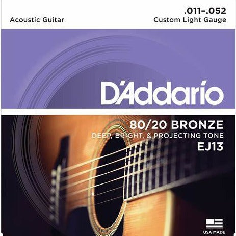 D Addario EXP13 Coated 80/20 Bronze 11-52 Custom