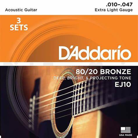 D Addario EJ10 80/20 Bronze 10-47 Extra Light