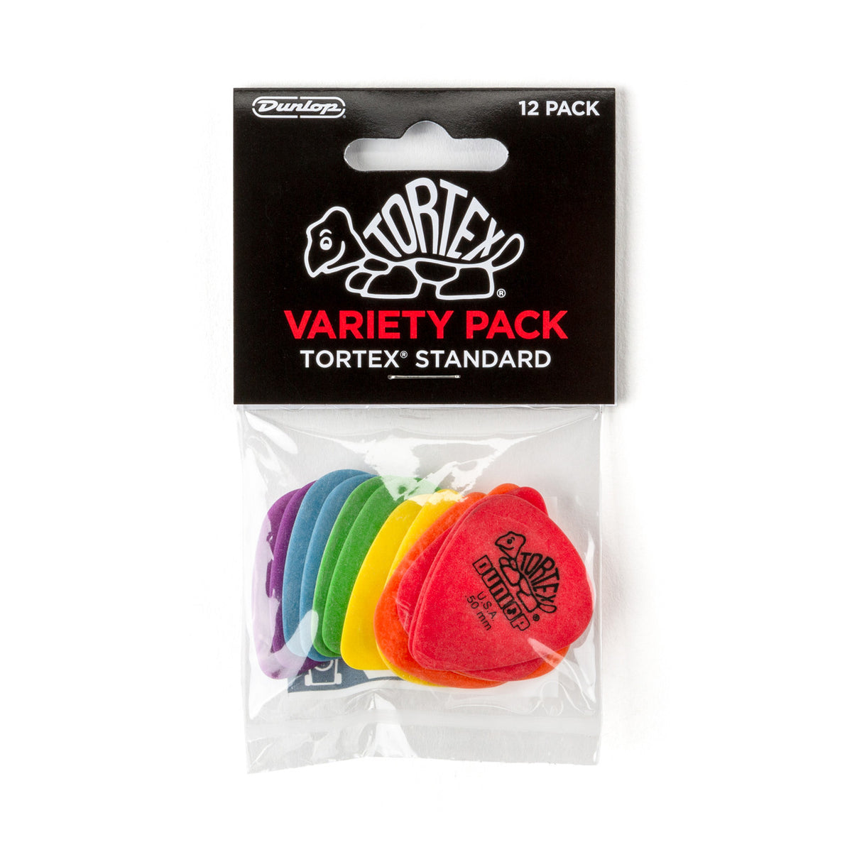 Dunlop Picks - Tortex Standard Red 0.50mm - Players Pack 12