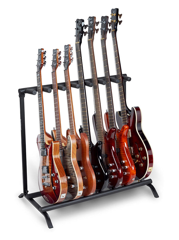RockGear Multiple Guitar Rack Stand - for 7 Electric Guitars / Basses, Flat Pack