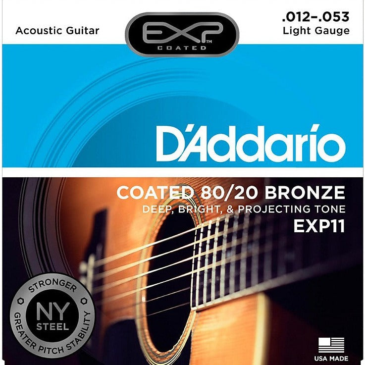 D Addario EXP11 Coated 80/20 Bronze 12-53 Light