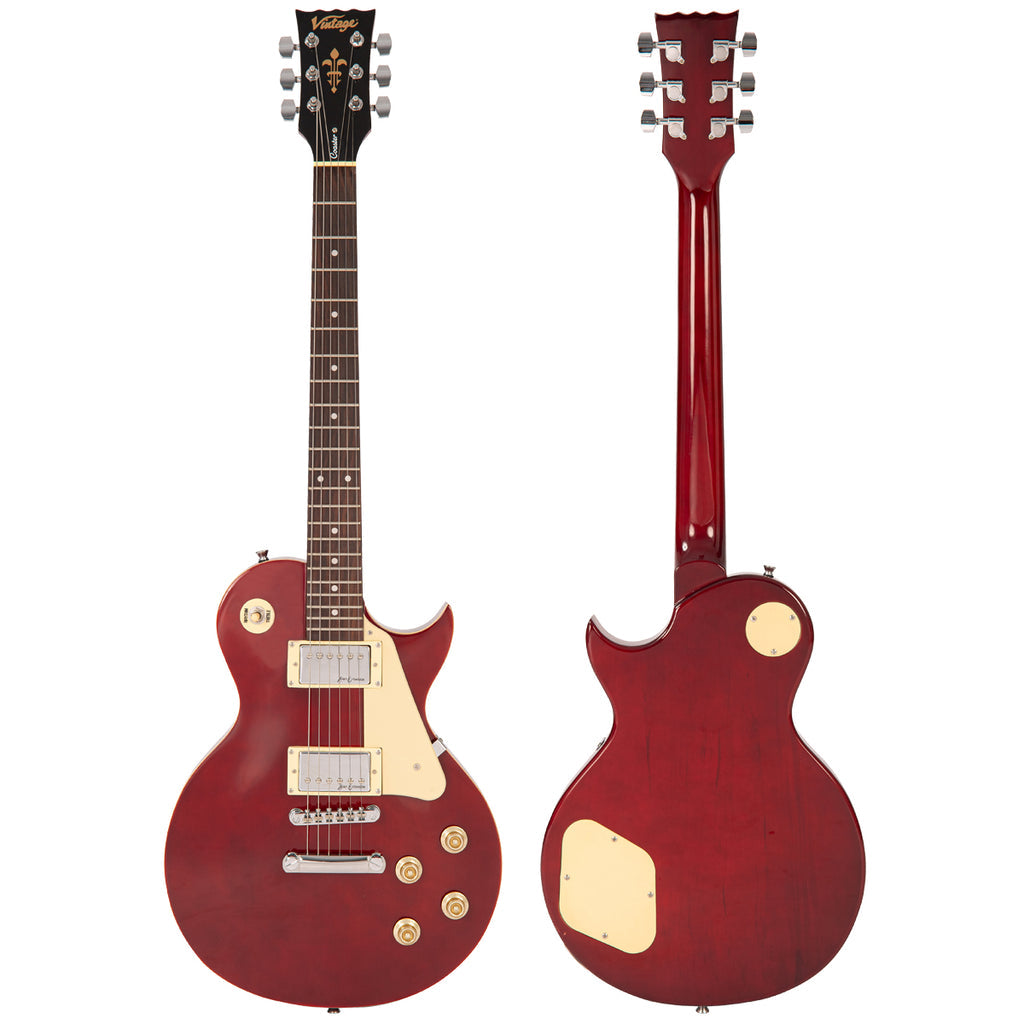 Vintage V10 Coaster Series Electric Guitar Pack - Wine Red