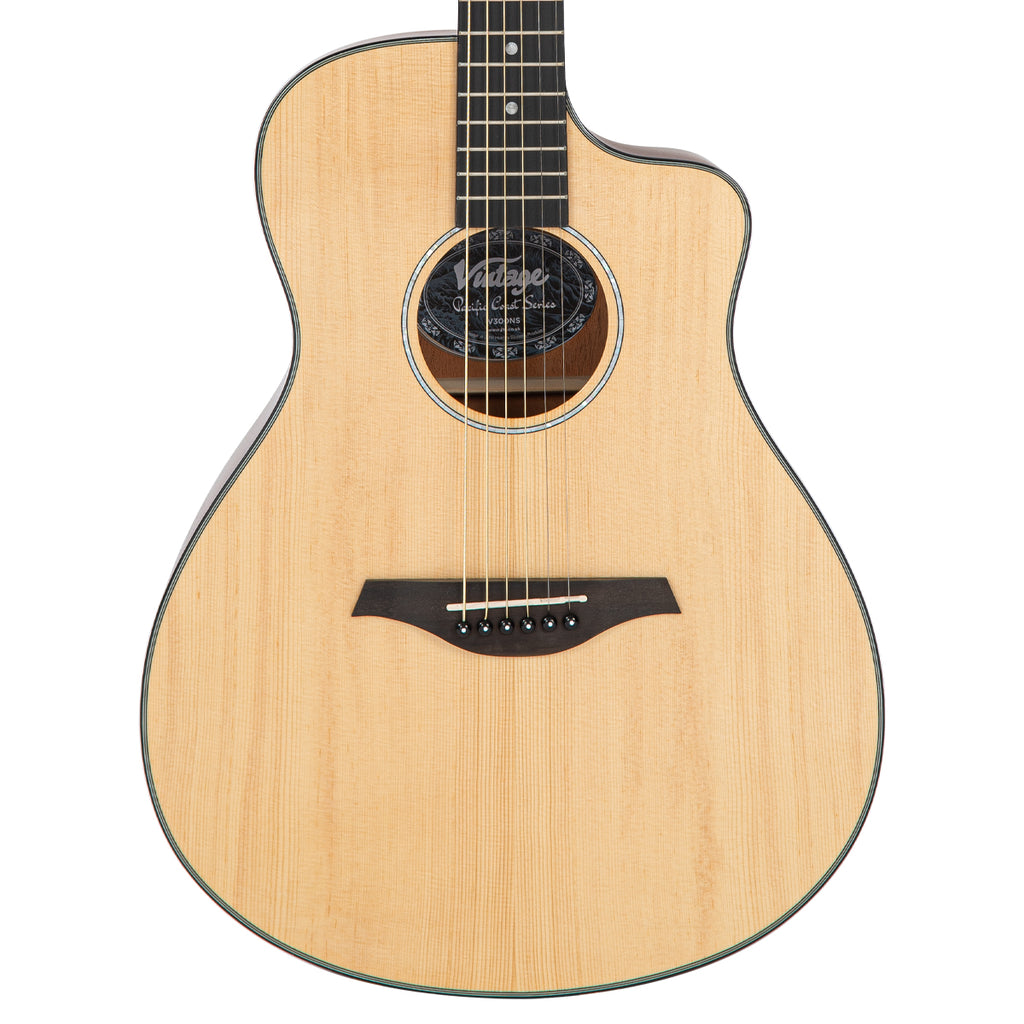 Vintage Pacific Coast Series Acoustic Guitar - Natural Spruce