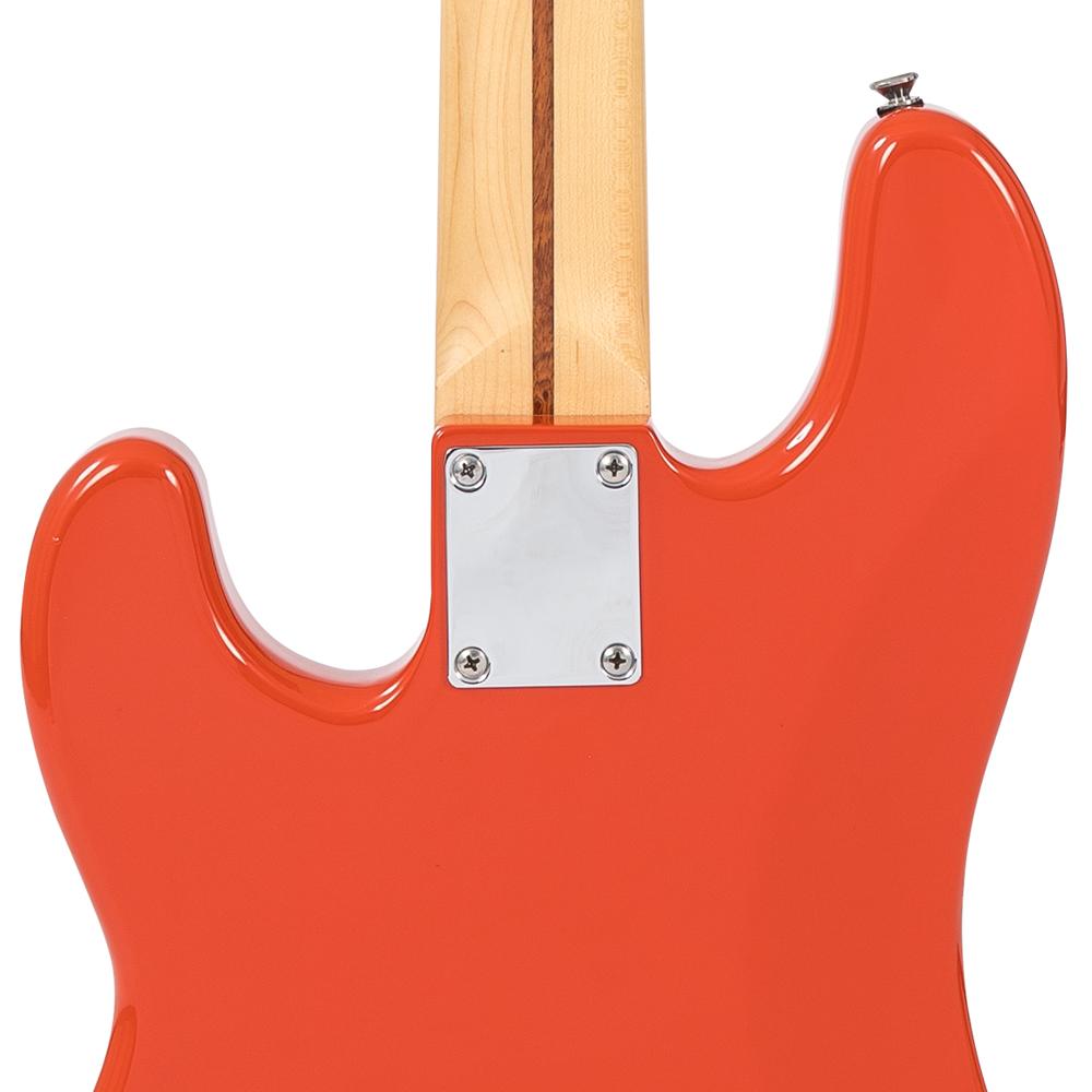 Vintage V4 ReIssued Maple Bass Firenza Red