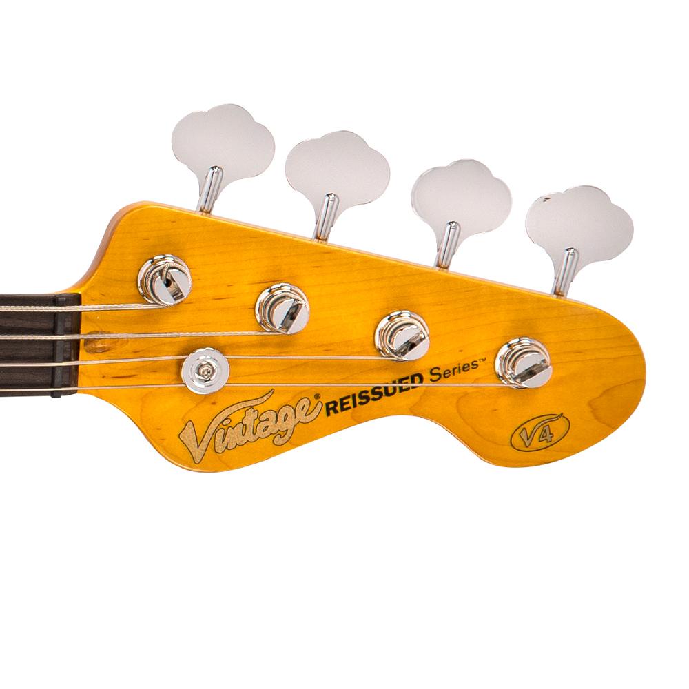 Vintage V4 Reissued Bass  Vintage White