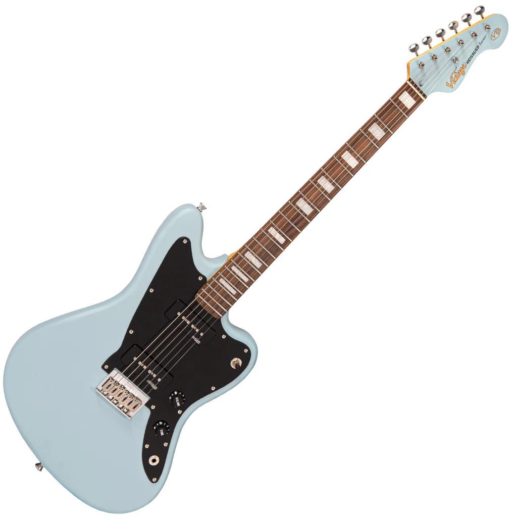 Vintage V65H Reissued Hard Tail Electric Guitar Satin Blue