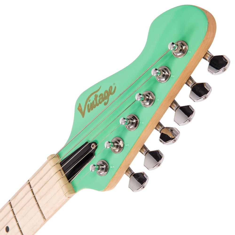 Vintage V6M24 Reissued Electric Guitar Ventura Green