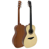 Vintage Statesboro Moonshine Parlour Cutaway Acoustic Guitar - Natural Moonshine