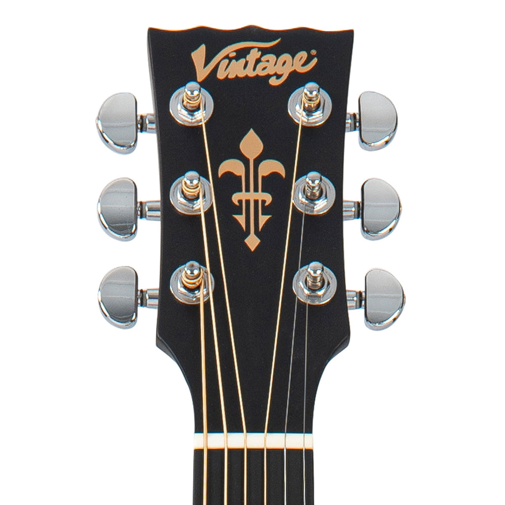 Vintage Stage Series Parlour Electro-Acoustic Guitar - Natural