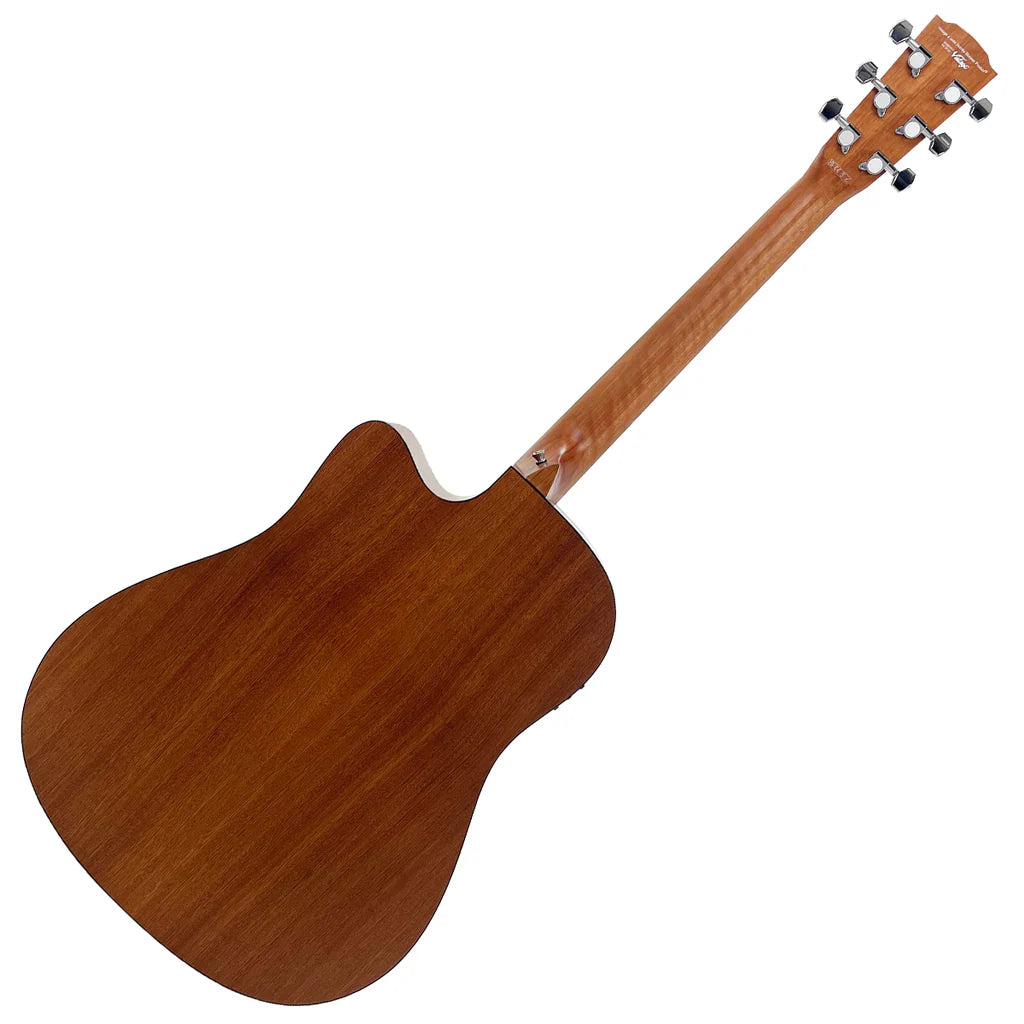 Vintage Statesboro Moonshine Dreadnought Electro-Acoustic Guitar - Natural Moonshine