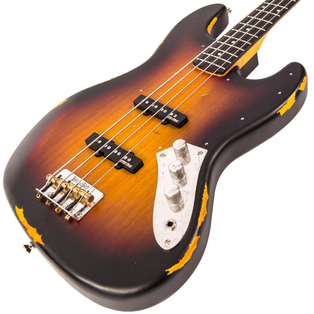 Vintage VJ74 ICON Bass Distressed Sunset Sunburst