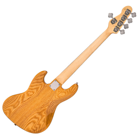 Vintage J75 ReIssued Maple Fingerboard Bass Guitar  5-String  Natural Ash