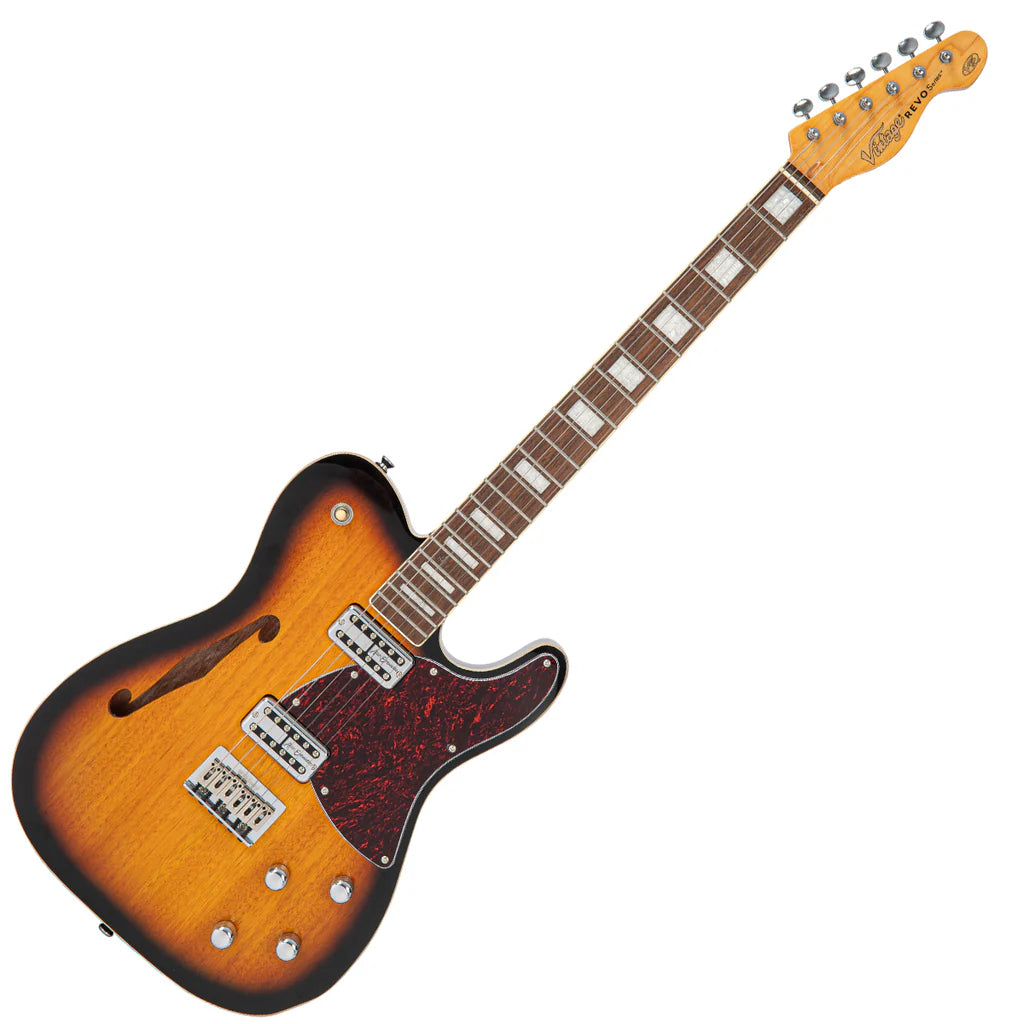 Vintage REVO Series Midline Electric Guitar - Two-Tone Sunburst