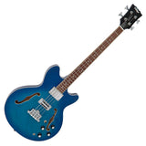 Vintage REVO Series Supreme Semi Acoustic Bass - Blueburst