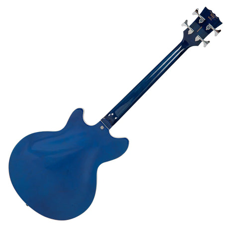Vintage REVO Series Supreme Semi Acoustic Bass - Blueburst