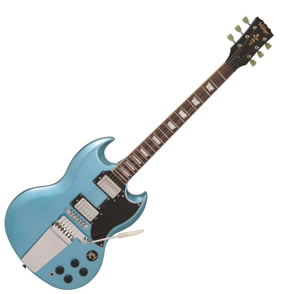 Vintage VS6 ReIssued with Vibrola Tailpiece - Gun Hill Blue