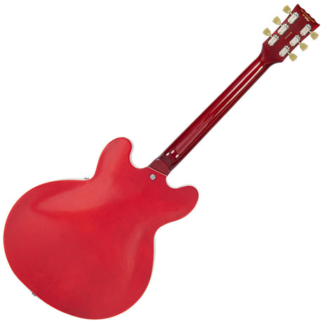 Vintage VSA500P ReIssued Semi Acoustic Guitar Cherry Red