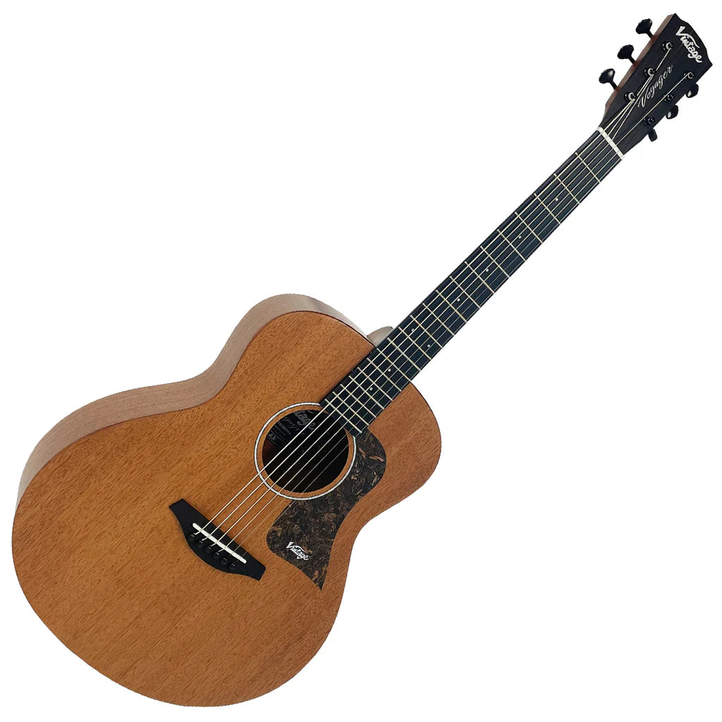 Vintage Voyager Solid Top Acoustic Travel Guitar - Mahogany