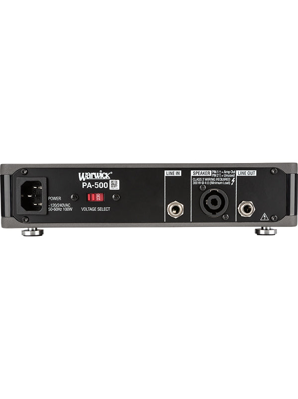 Warwick PA 500 - Class D Power Amplifier with 3-way EQ 500 Watt