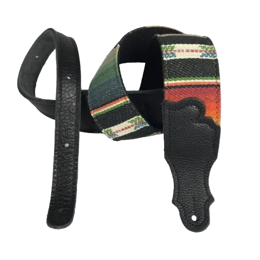 Franklin 2in Saddle Blanket Guitar Strap - Black Black