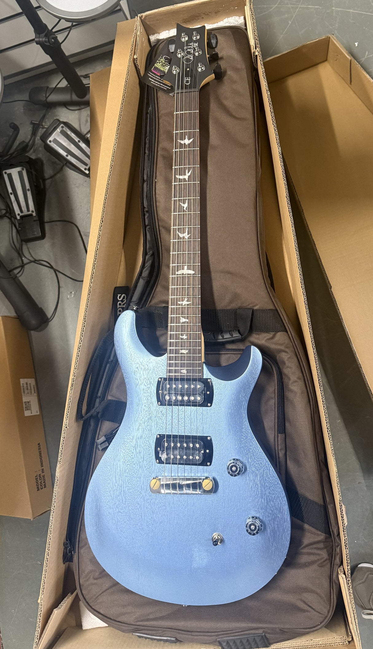 PRS SE CE24 Standard Stoptail Satin Ice Blue Metallic 2026