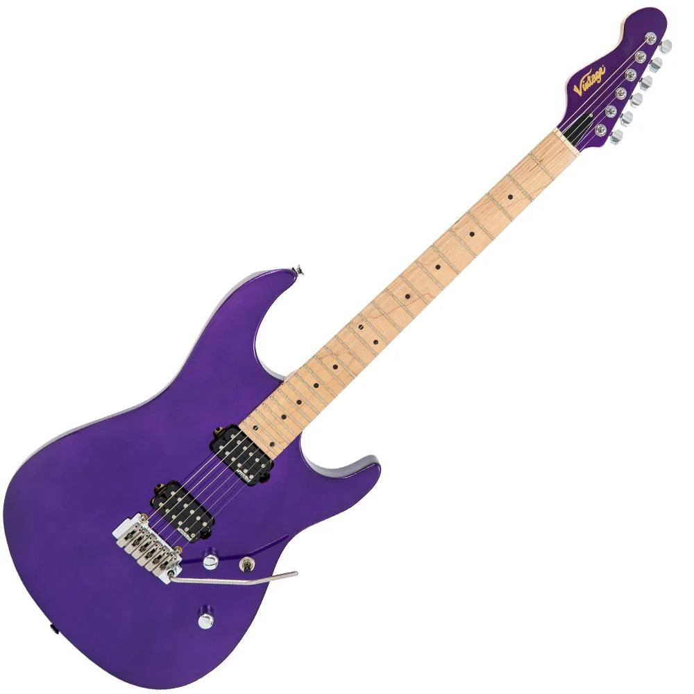 Vintage V6M24 Electric Guitar Pasadena Purple