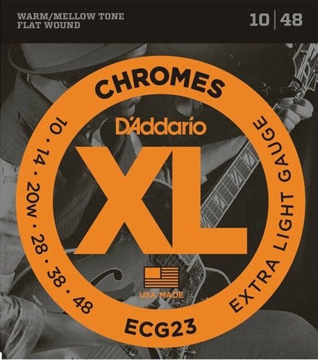 D Addario ECG23 Chromes Flatwound 10-48 Extra Light