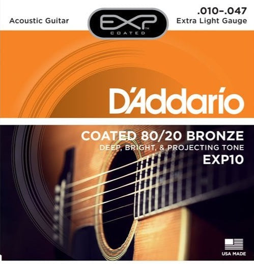D Addario EXP10 Coated 80/20 Bronze 10-47 X Light