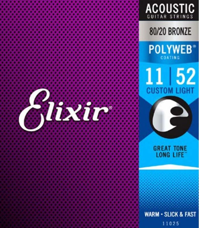 Elixir Polyweb 80/20 Bronze Custom Light 11-52