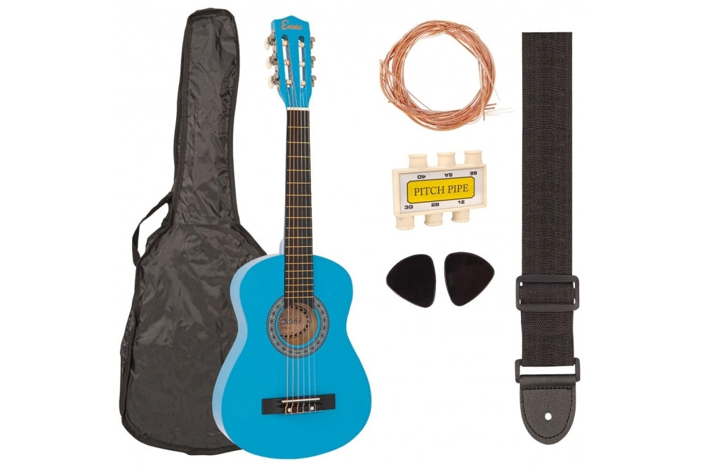 Encore 1/2 Size Classical Guitar Pack - Metallic Blue
