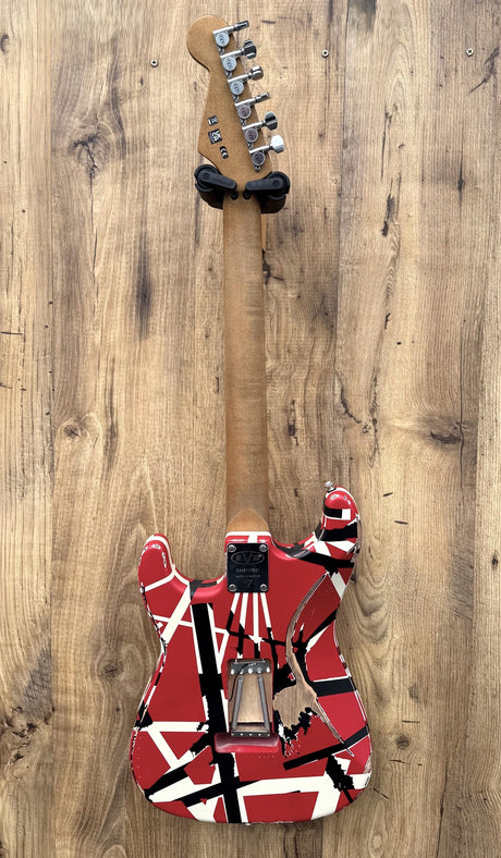 EVH Striped Series Frankie Relic Red With Black Stripes