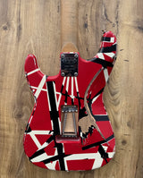 EVH Striped Series Frankie Relic Red With Black Stripes