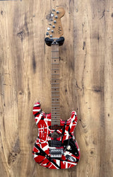 EVH Striped Series Frankie Relic Red With Black Stripes
