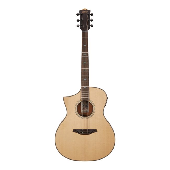 Bromo Tahoma Electro Acoustic Guitar Hillside Cutaway Left Handed BAT4CEL Natural