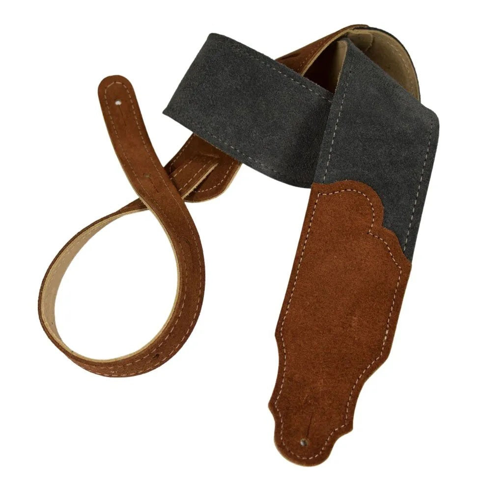 Franklin 2.5in Sedona Suede Guitar Strap - Grey