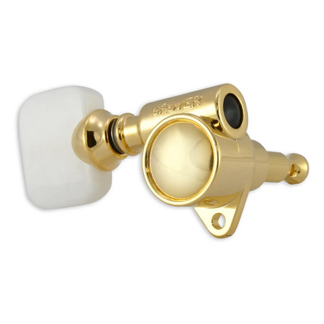 Grover Original Milk Bottle Style Rotomatics 120V Series Gold Set 3+3 - Pearloid Buttons