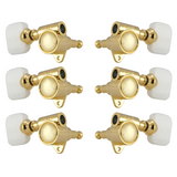 Grover Original Milk Bottle Style Rotomatics 120V Series Gold Set 3+3 - Pearloid Buttons