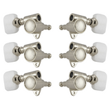 Grover Original Milk Bottle Style Rotomatics 120V Series Nickel Set 3+3 - Pearloid Buttons