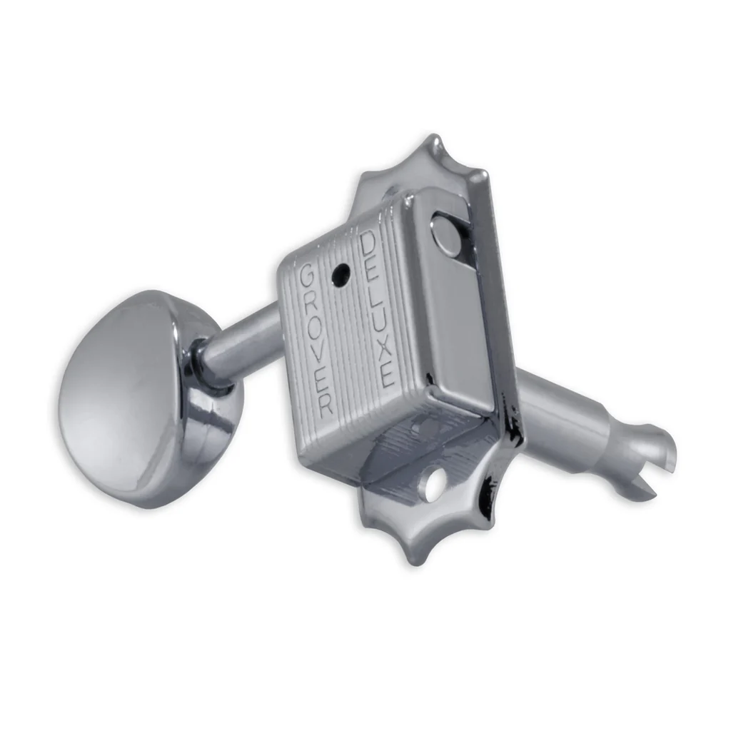 Grover Deluxe 133 Series Chrome Set 6-in-Line - Metal Buttons