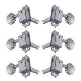 Grover Deluxe 133 Series Chrome Set 3+3 - Metal Buttons