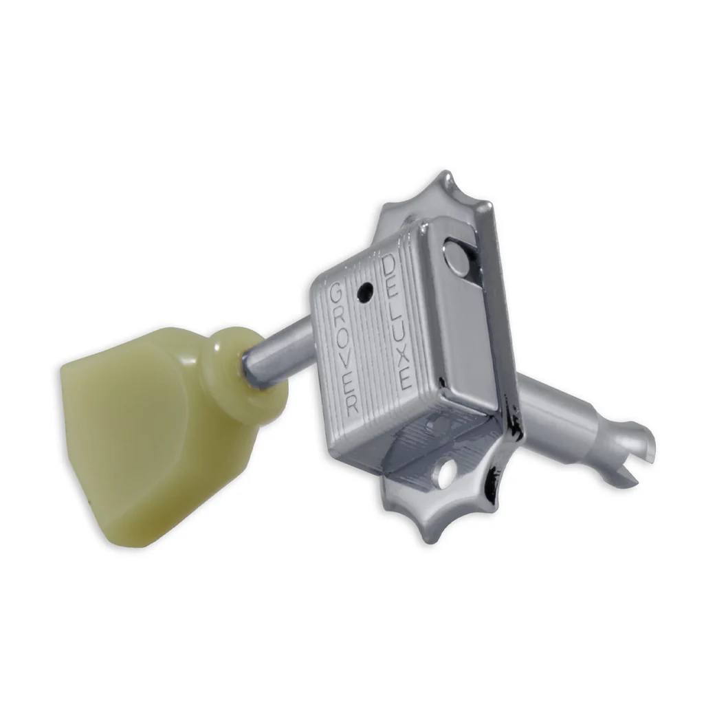 Grover Deluxe 133 Series Chrome Set 3+3 - Plastic Keystone Button