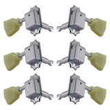 Grover Deluxe 133 Series Chrome Set 3+3 - Plastic Keystone Button