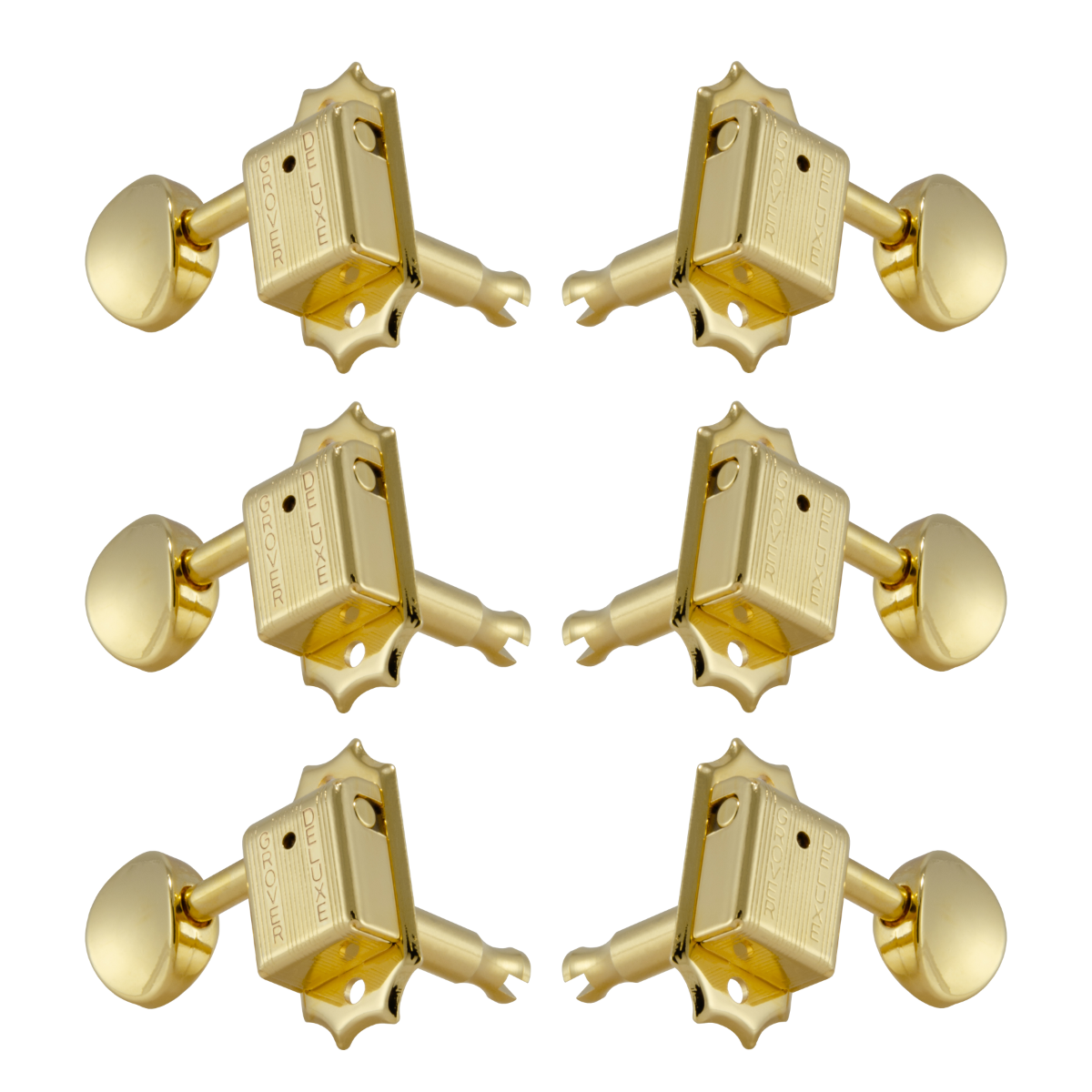 Grover Deluxe 133 Series Gold Set 3+3 - Metal Buttons