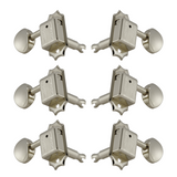 Grover Deluxe 133 Series Nickel Set 3+3 - Metal Buttons