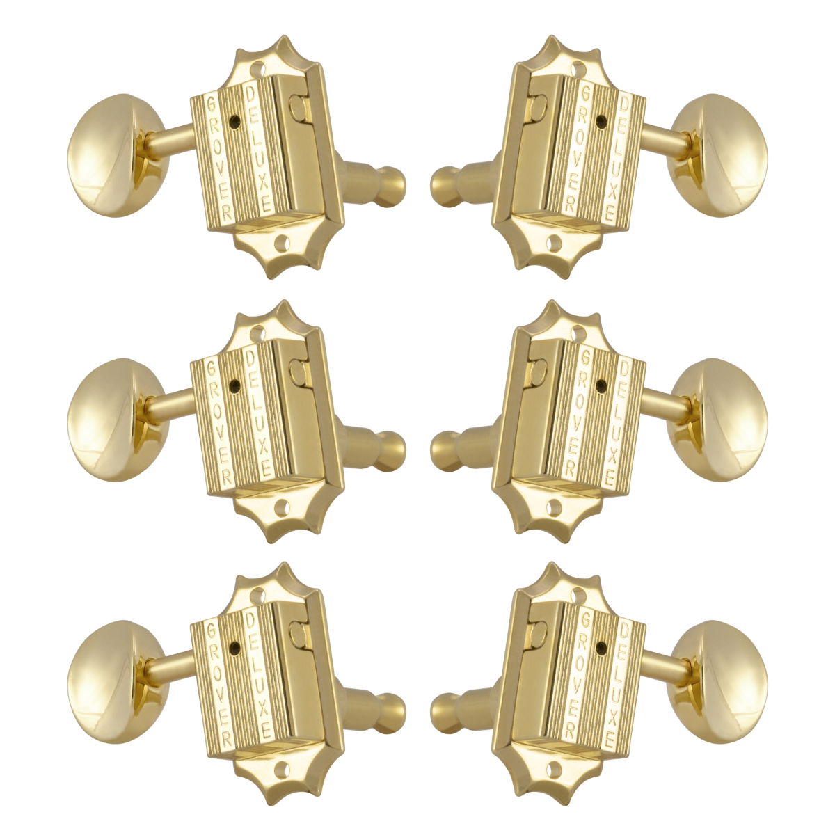 Grover Vintage Deluxe 136 Series Gold Set 3+3 - Metal Buttons
