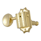 Grover Vintage Deluxe 136 Series Gold Set 6-in-Line - Metal Buttons