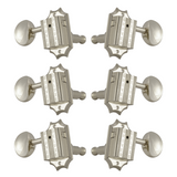 Grover Vintage Deluxe 136 Series Nickel Set 3+3 - Metal Buttons